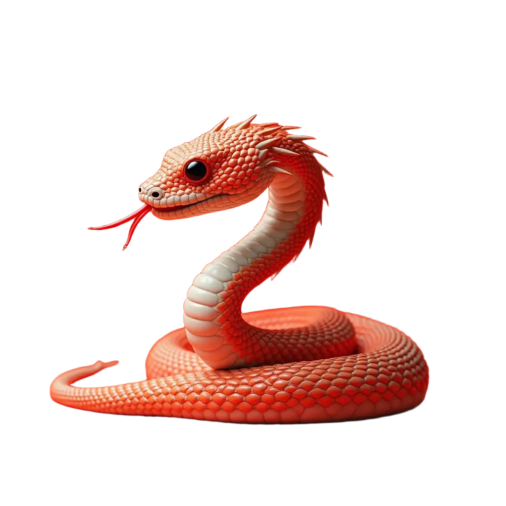 Albino Snake Illustration